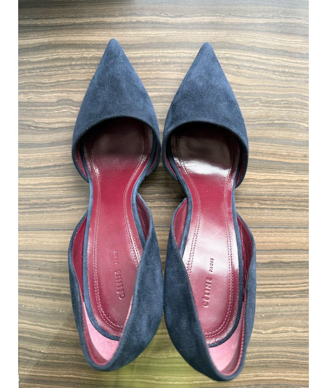 CELINE Темно-синие замшевые туфли, фото 7