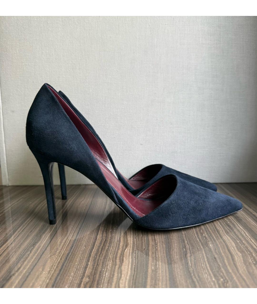 CELINE Темно-синие замшевые туфли, фото 6