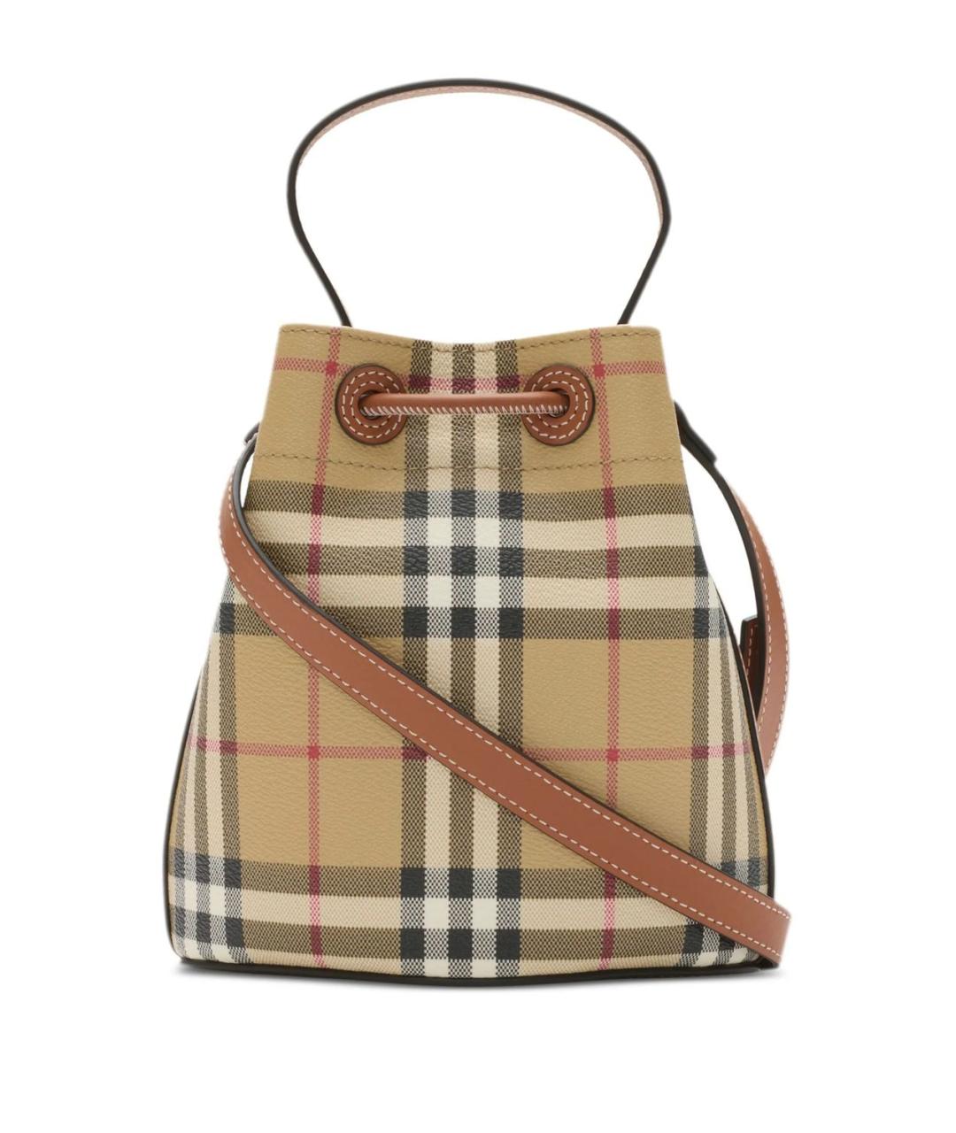 BURBERRY Коричневая сумка через плечо из искусственной кожи, фото 3