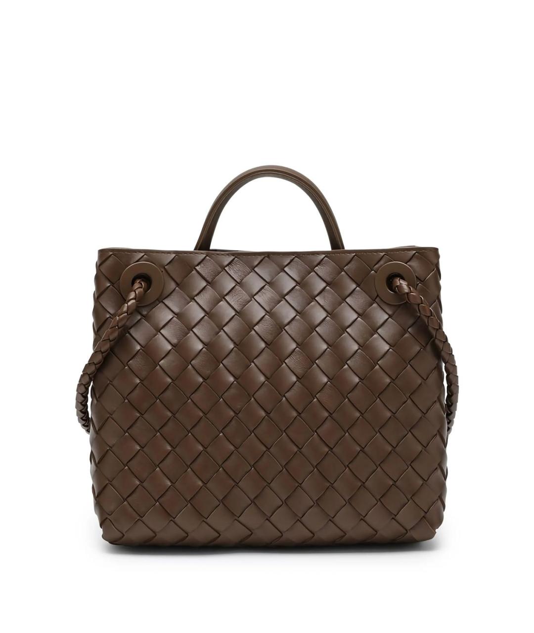 BOTTEGA VENETA Коричневая кожаная сумка тоут, фото 3
