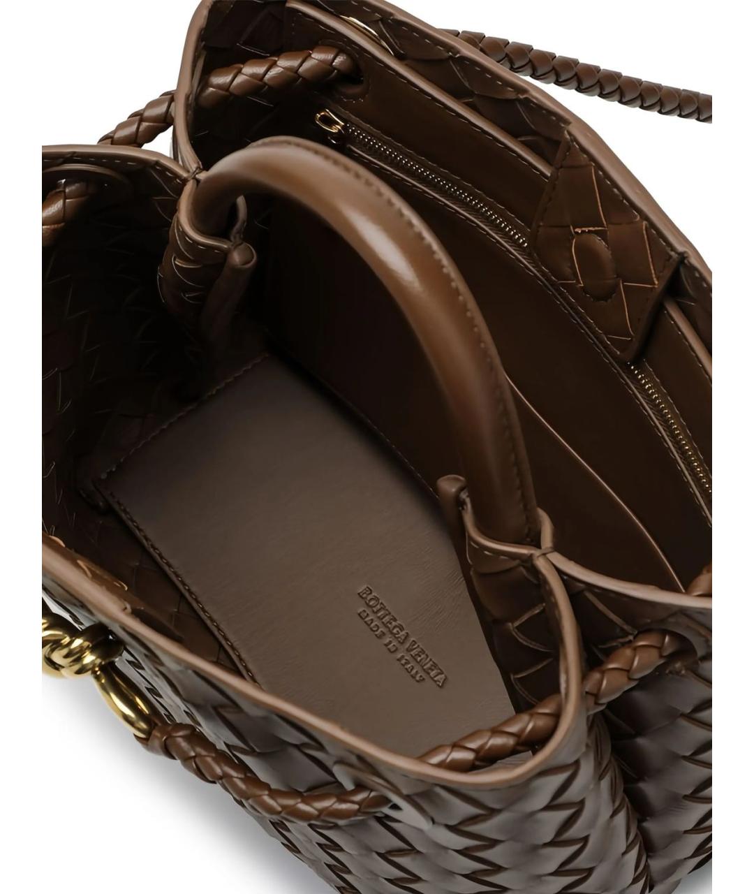 BOTTEGA VENETA Коричневая кожаная сумка тоут, фото 5