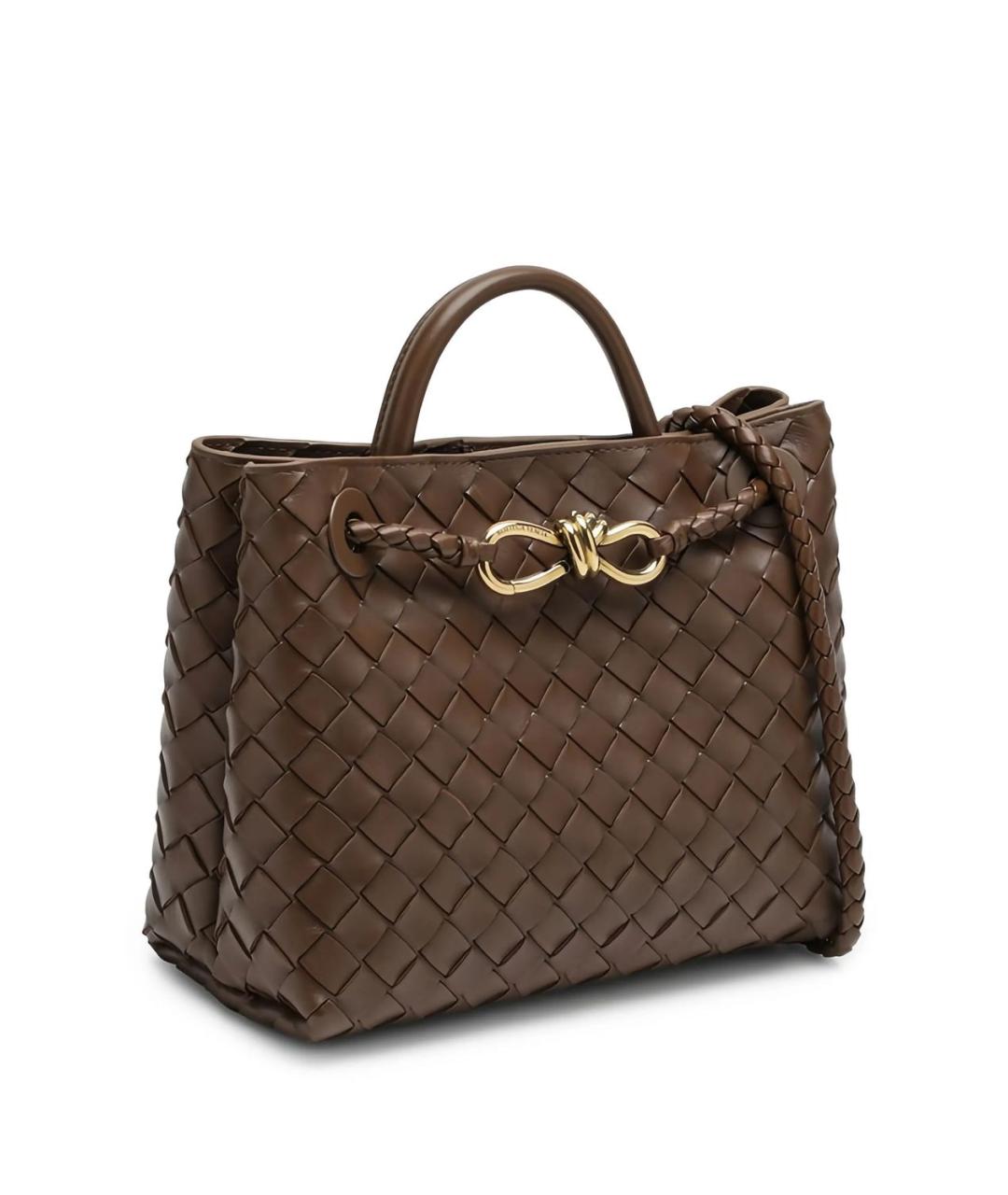 BOTTEGA VENETA Коричневая кожаная сумка тоут, фото 4