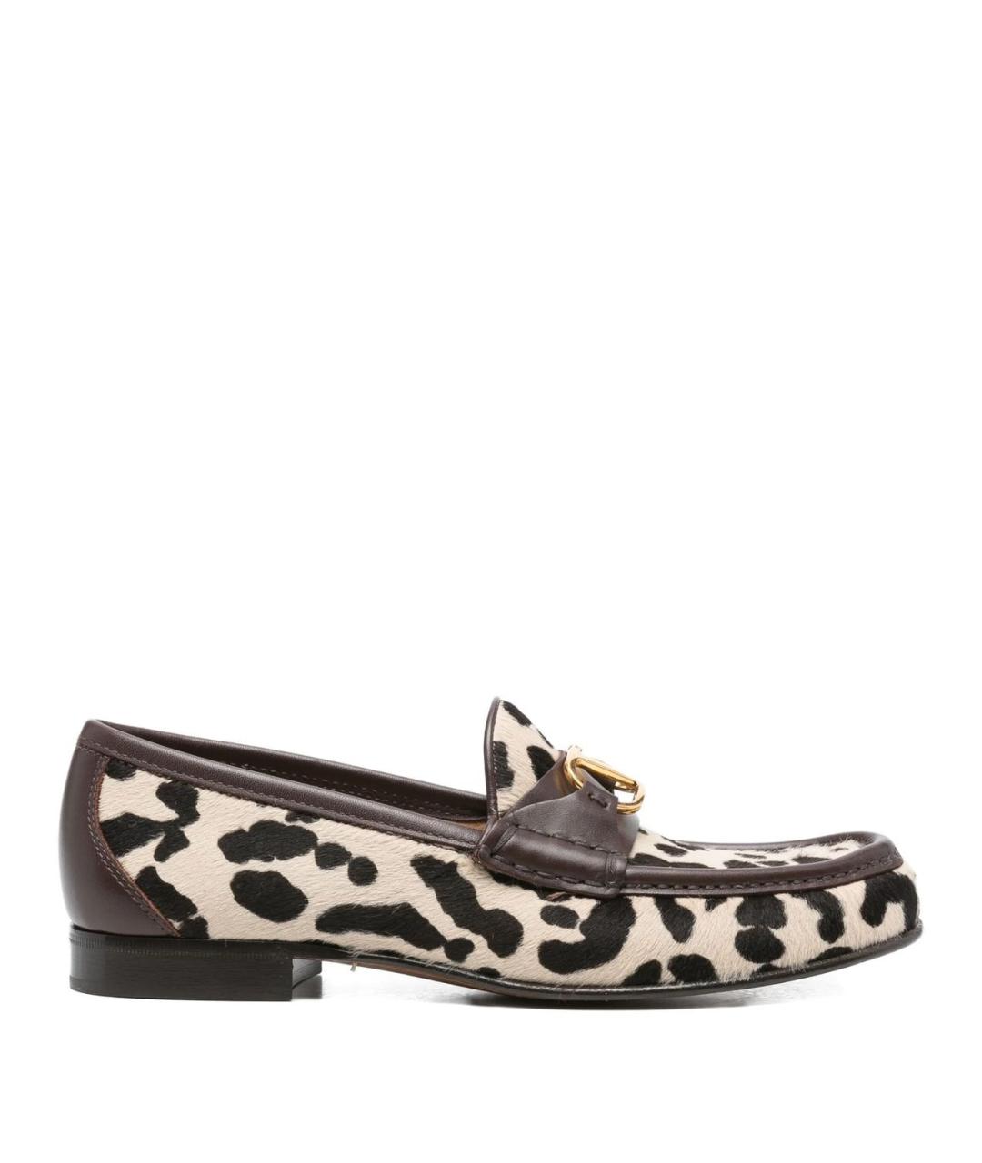 VALENTINO Коричневые кожаные лоферы, фото 1