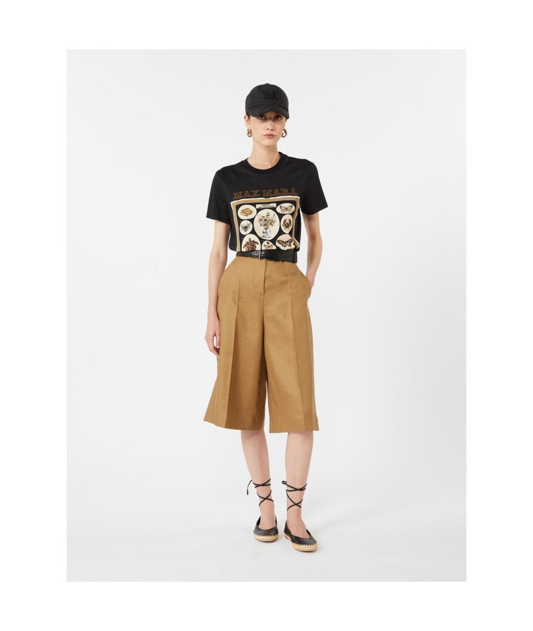 MAX MARA Черная хлопковая футболка, фото 4