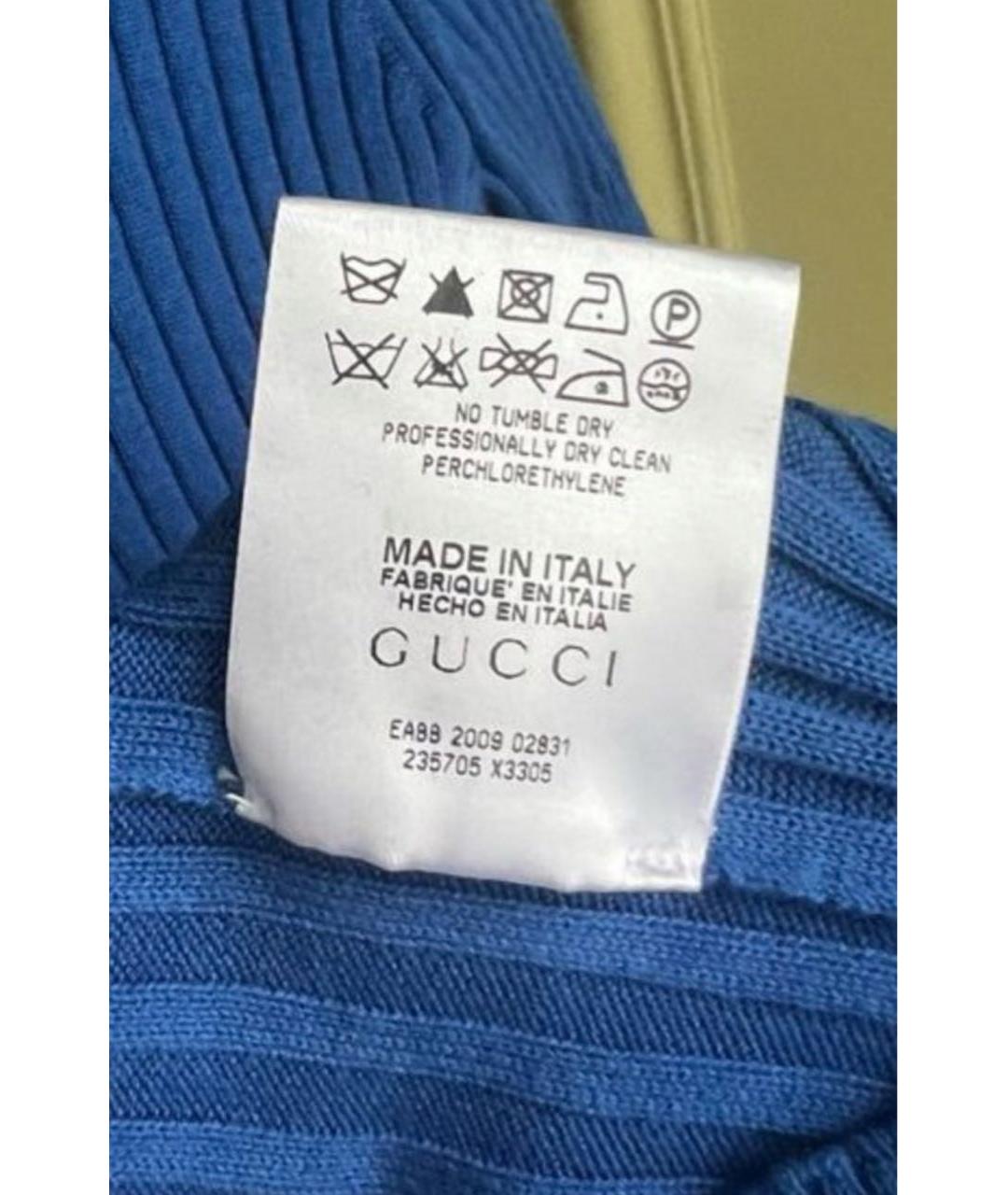 GUCCI Синий хлопковый джемпер / свитер, фото 5