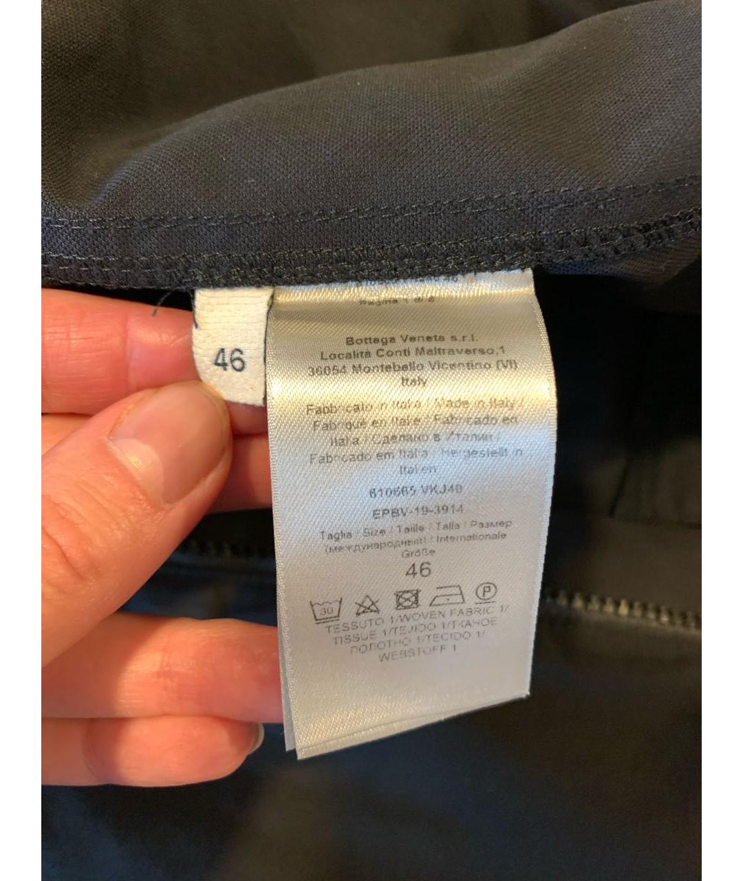 BOTTEGA VENETA Черный хлопковый комбинезон, фото 4