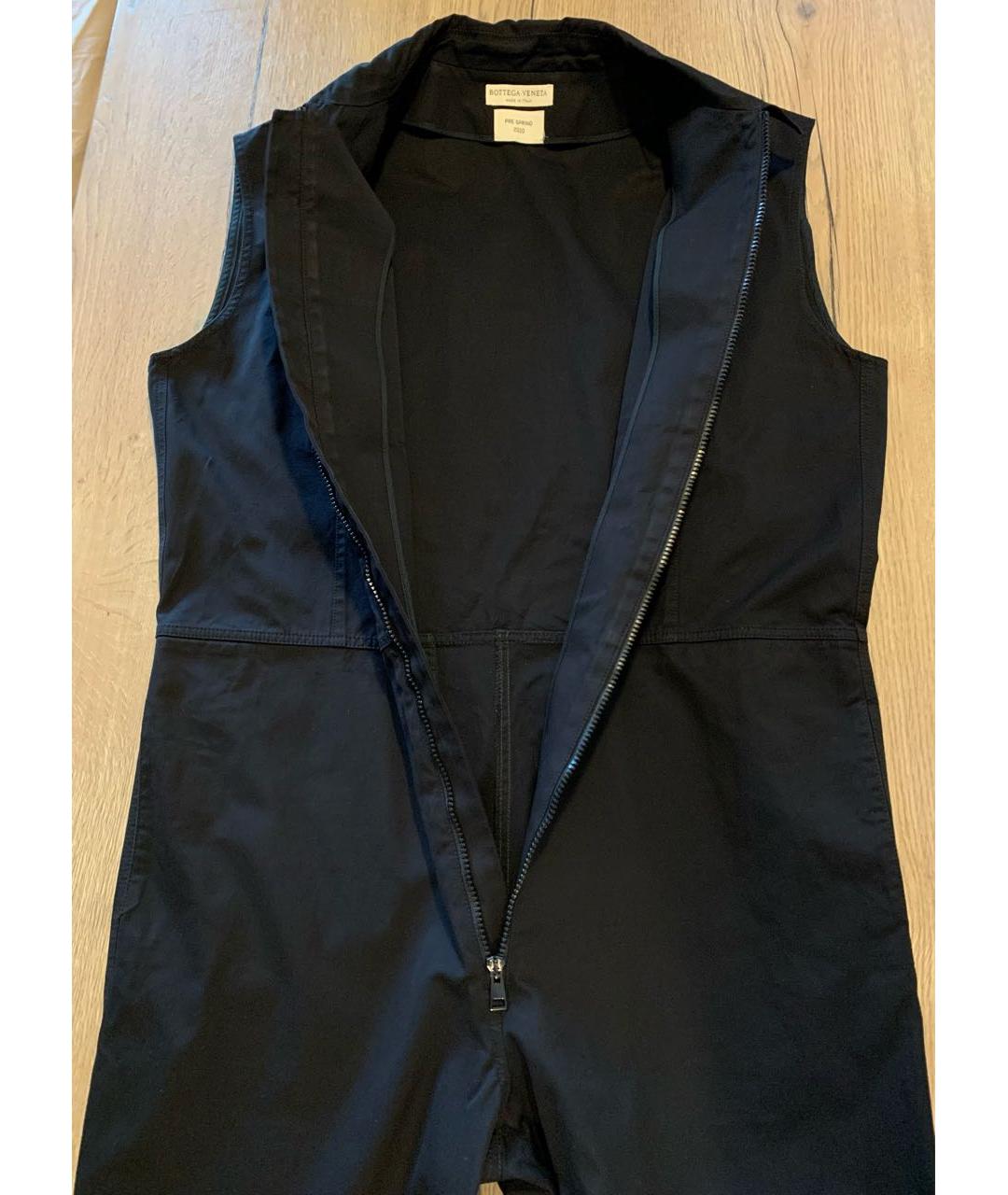 BOTTEGA VENETA Черный хлопковый комбинезон, фото 3