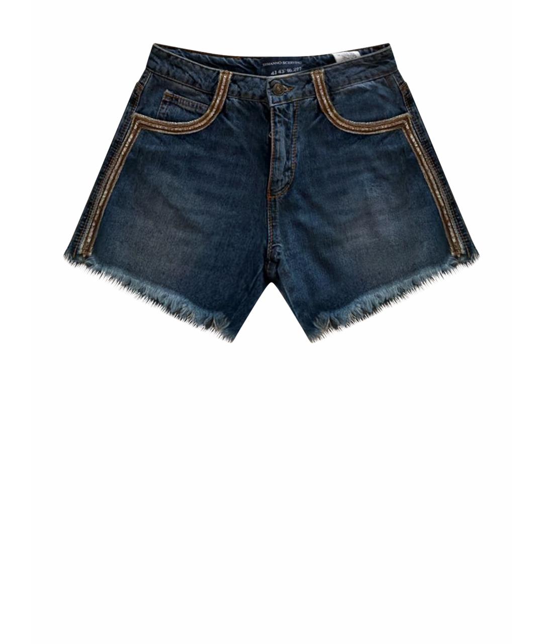 ERMANNO SCERVINO Синие хлопковые шорты, фото 1
