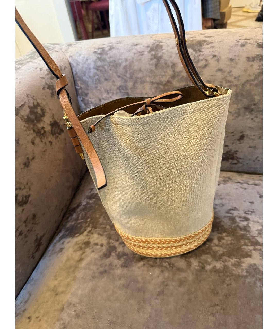 LOEWE Коричневая кожаная сумка через плечо, фото 3