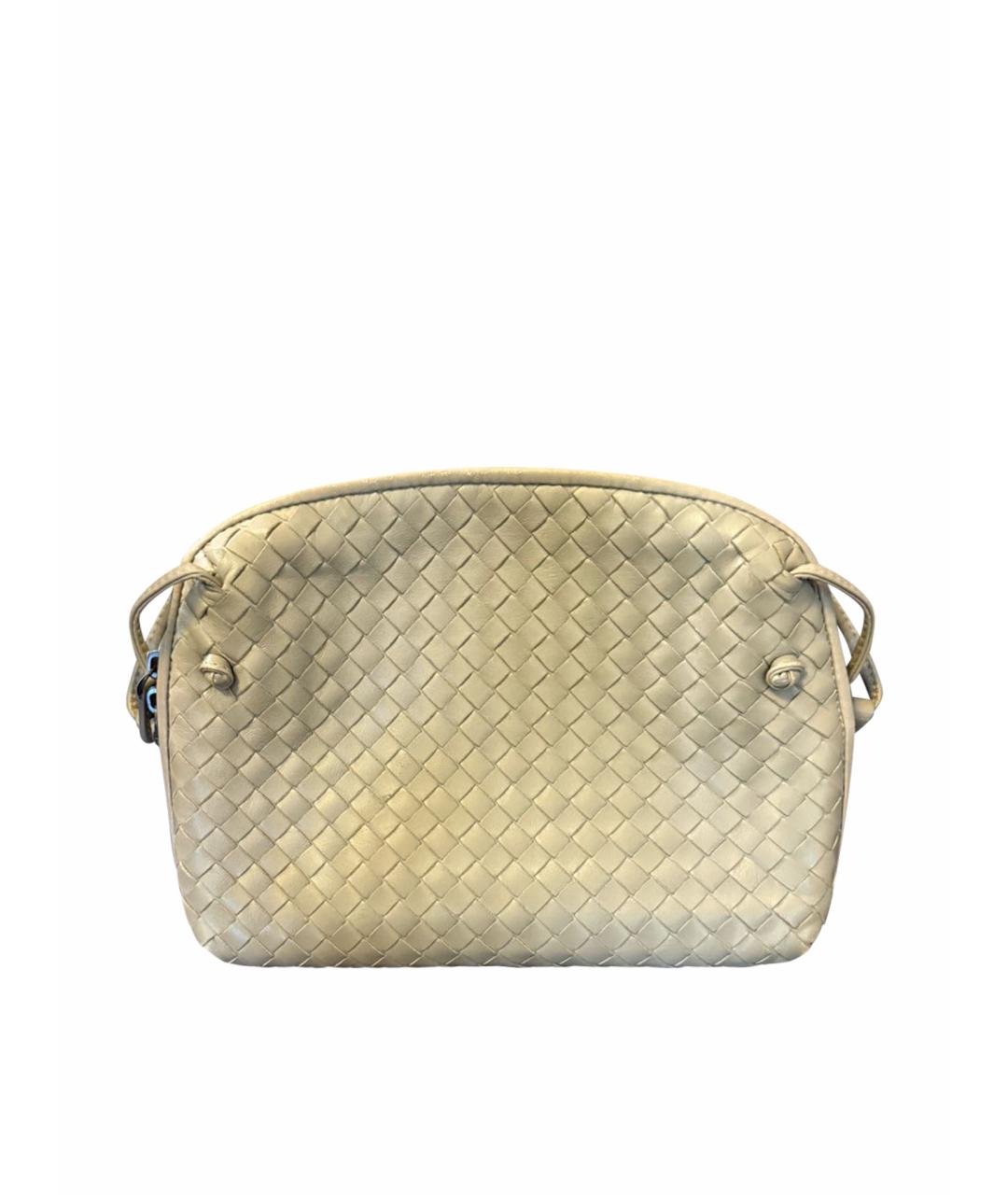 BOTTEGA VENETA Бежевая кожаная сумка через плечо, фото 1