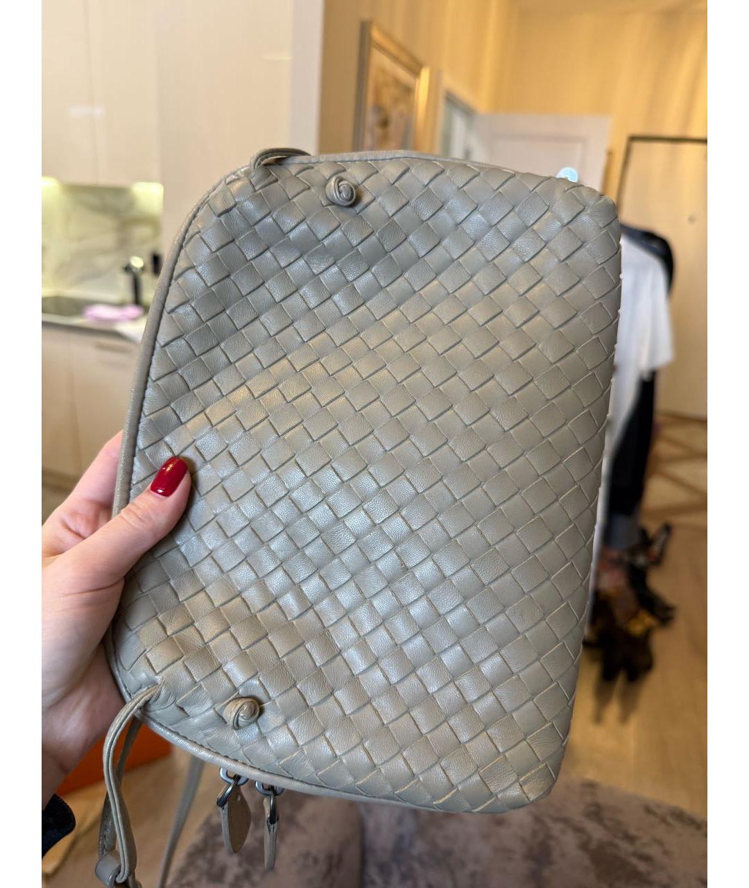 BOTTEGA VENETA Бежевая кожаная сумка через плечо, фото 2