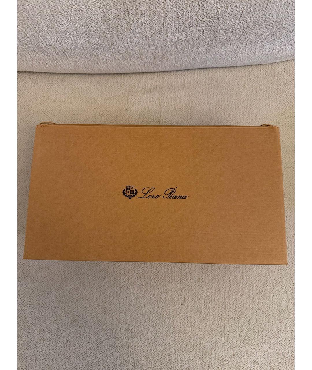 LORO PIANA Темно-синие замшевые лоферы, фото 6