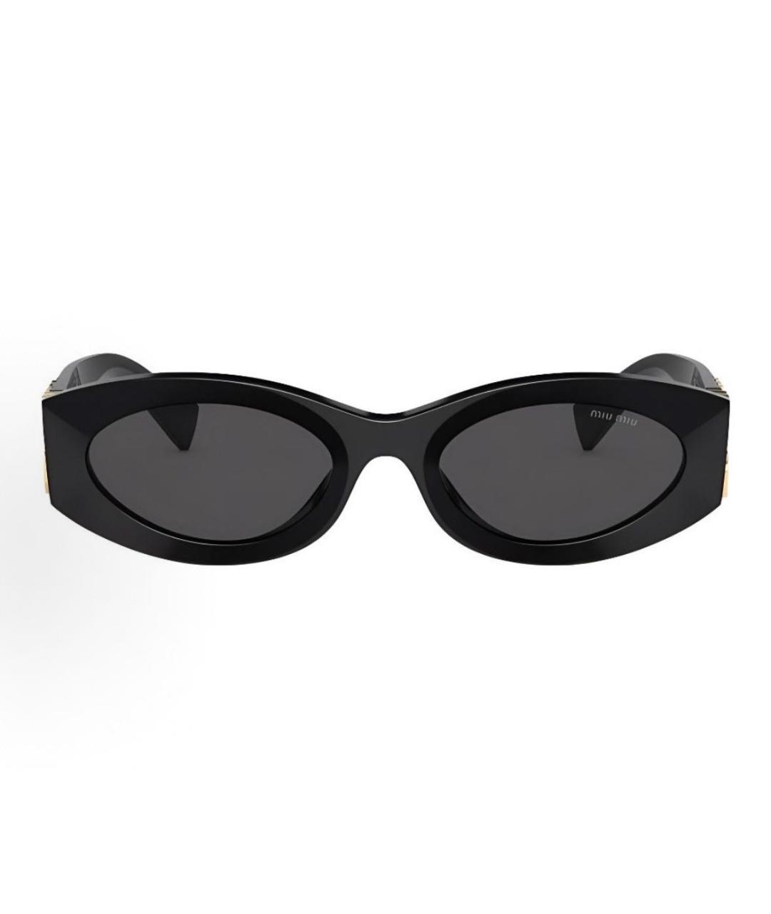 MIU MIU Черные пластиковые солнцезащитные очки, фото 2