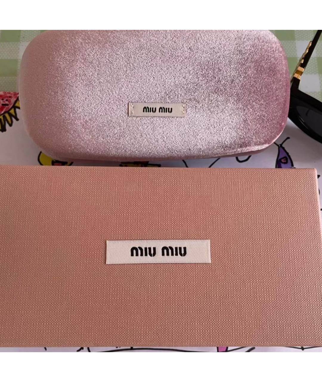 MIU MIU Черные пластиковые солнцезащитные очки, фото 5