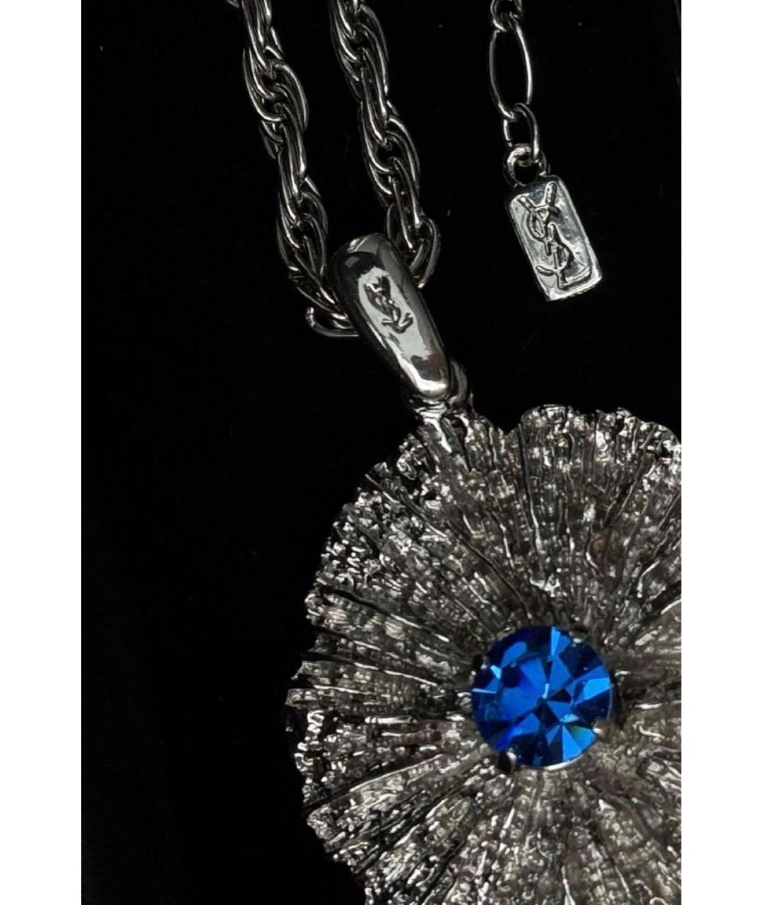 SAINT LAURENT Серебряное колье, фото 2