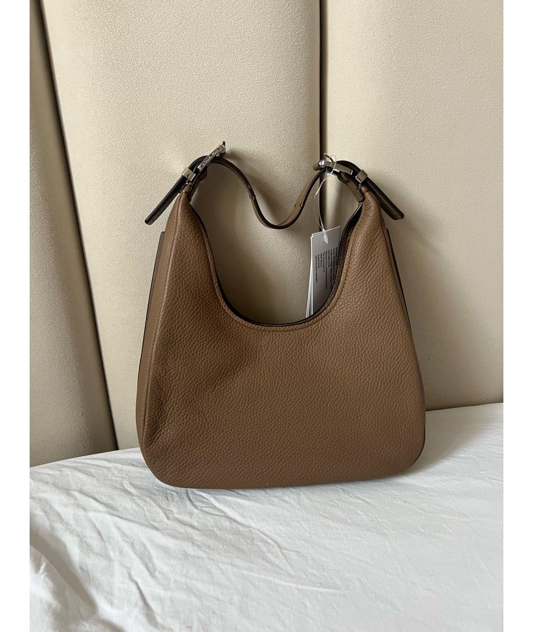 MICHAEL KORS Коричневая кожаная сумка через плечо, фото 4