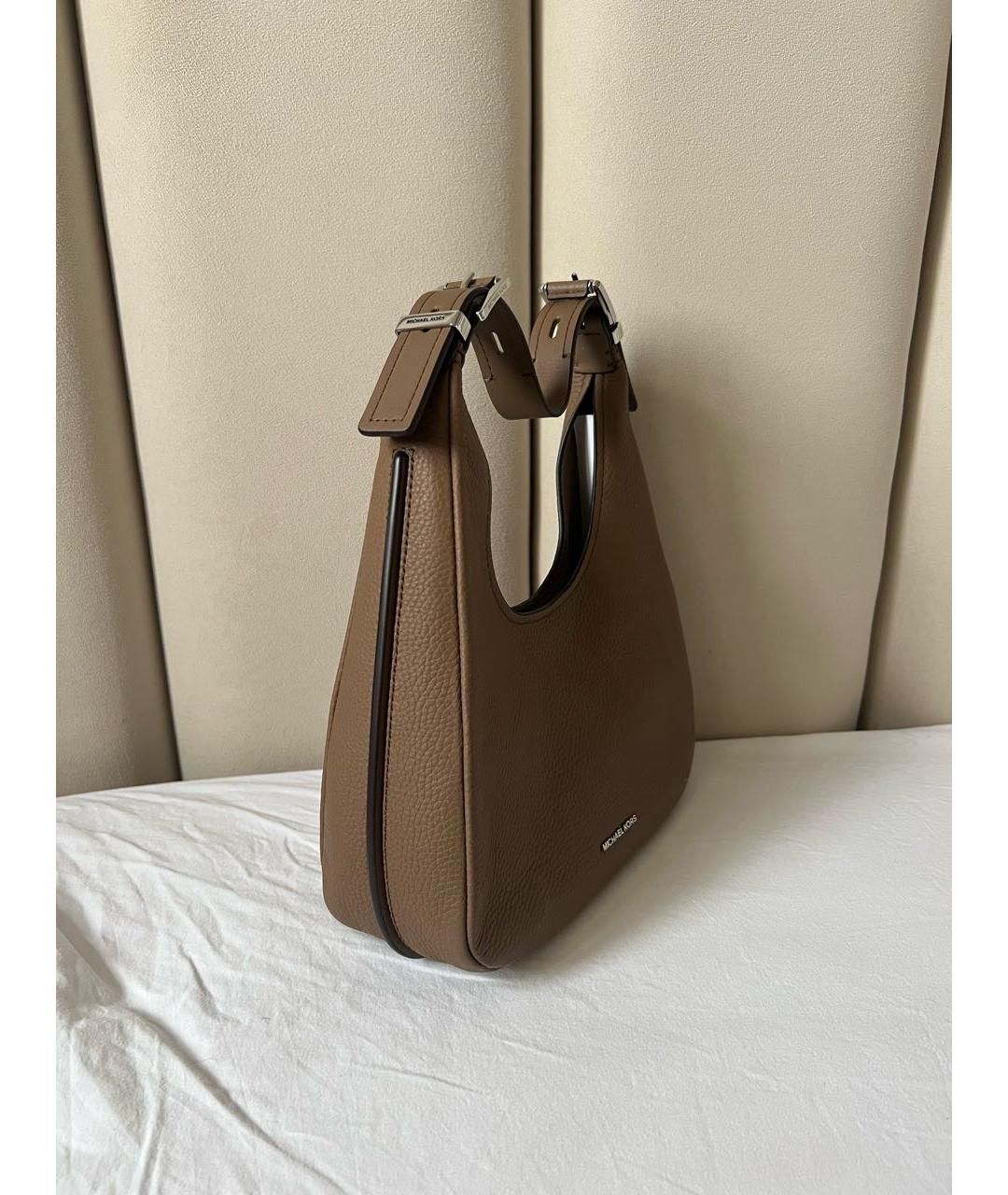 MICHAEL KORS Коричневая кожаная сумка через плечо, фото 2