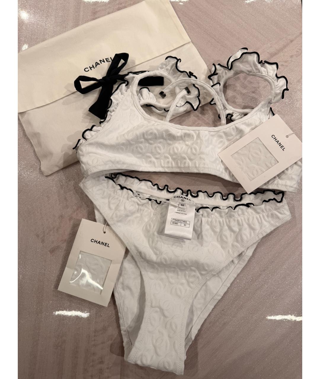 CHANEL Белый полиамидовый купальник, фото 3