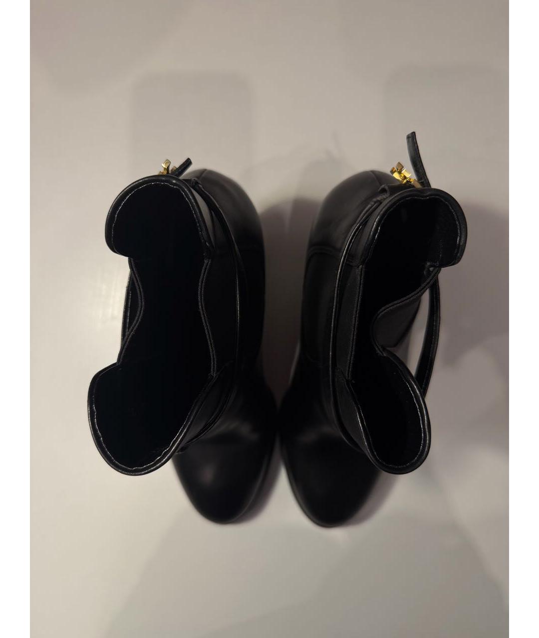 LOUIS VUITTON Черные кожаные ботильоны, фото 3