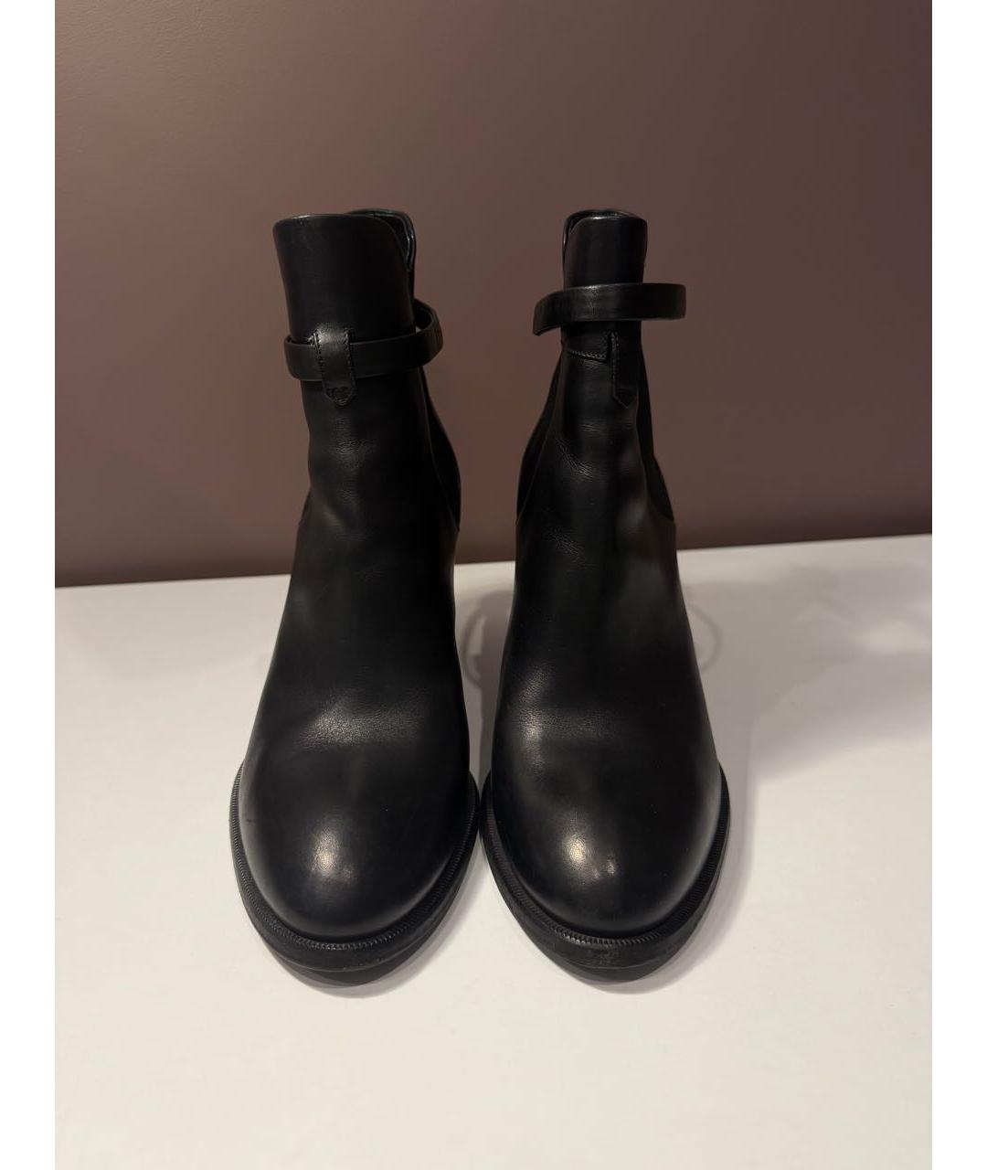 LOUIS VUITTON Черные кожаные ботильоны, фото 2