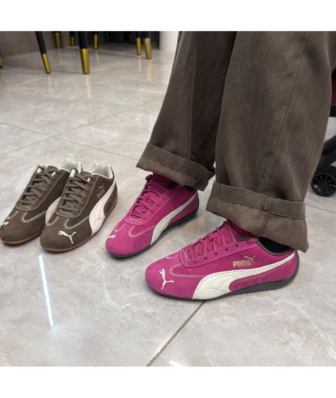 PUMA Фуксия замшевые кроссовки, фото 5