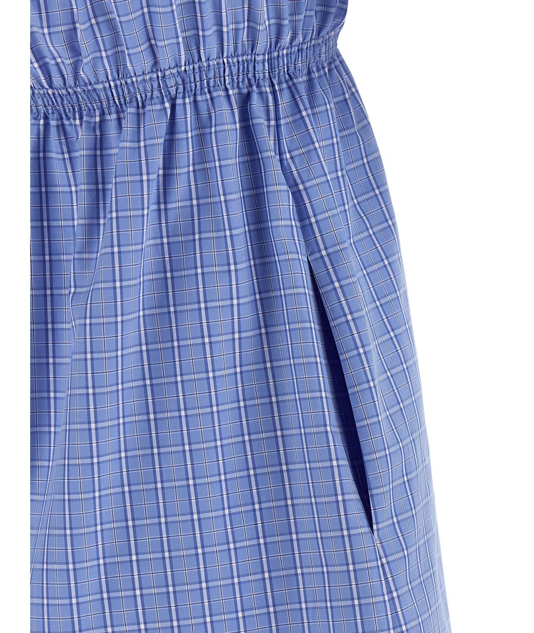 MIU MIU Голубое хлопковое повседневное платье, фото 4