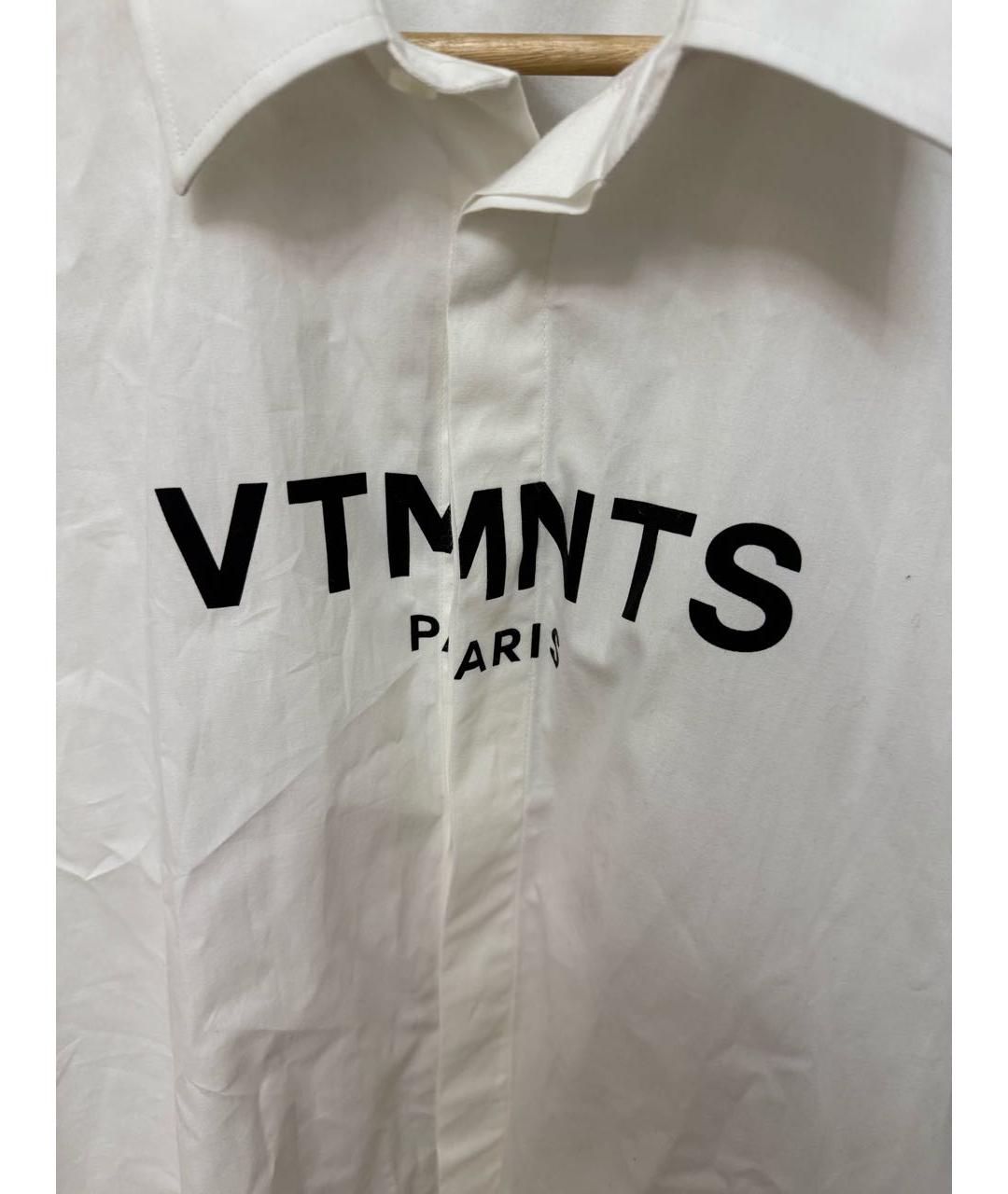 VETEMENTS Белая хлопковая кэжуал рубашка, фото 5