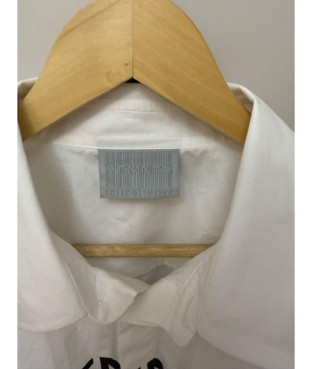 VETEMENTS Белая хлопковая кэжуал рубашка, фото 4