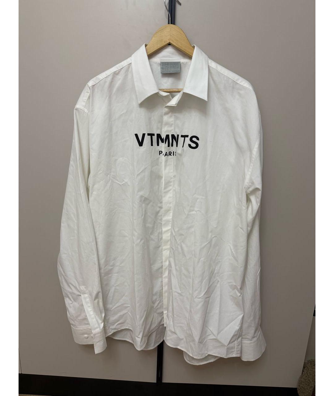 VETEMENTS Белая хлопковая кэжуал рубашка, фото 6