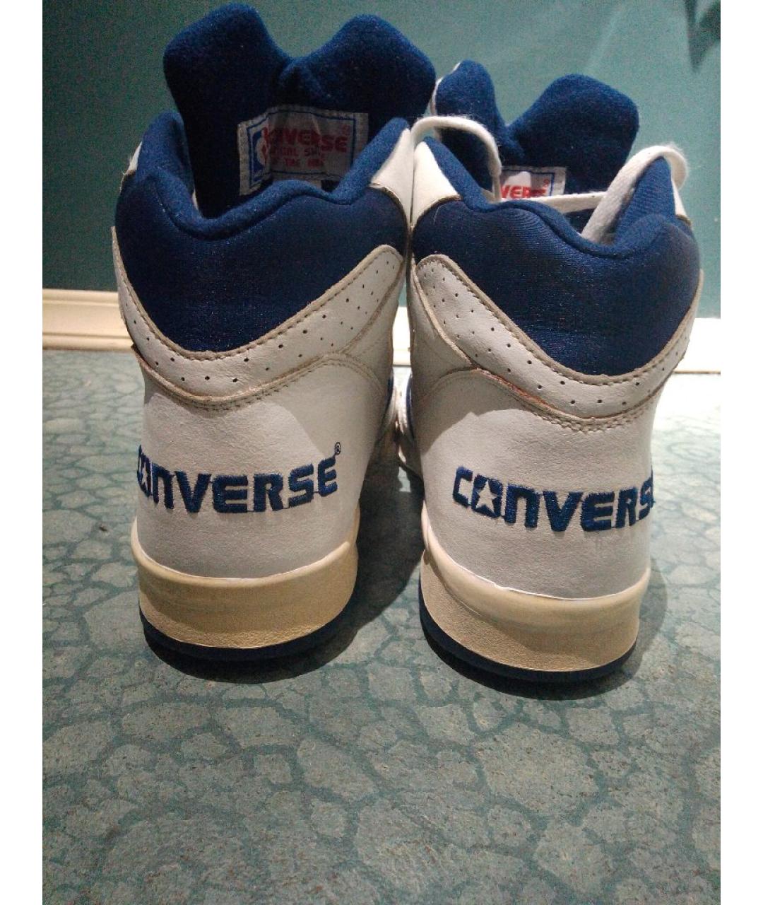 CONVERSE Белые кожаные высокие кроссовки / кеды, фото 4