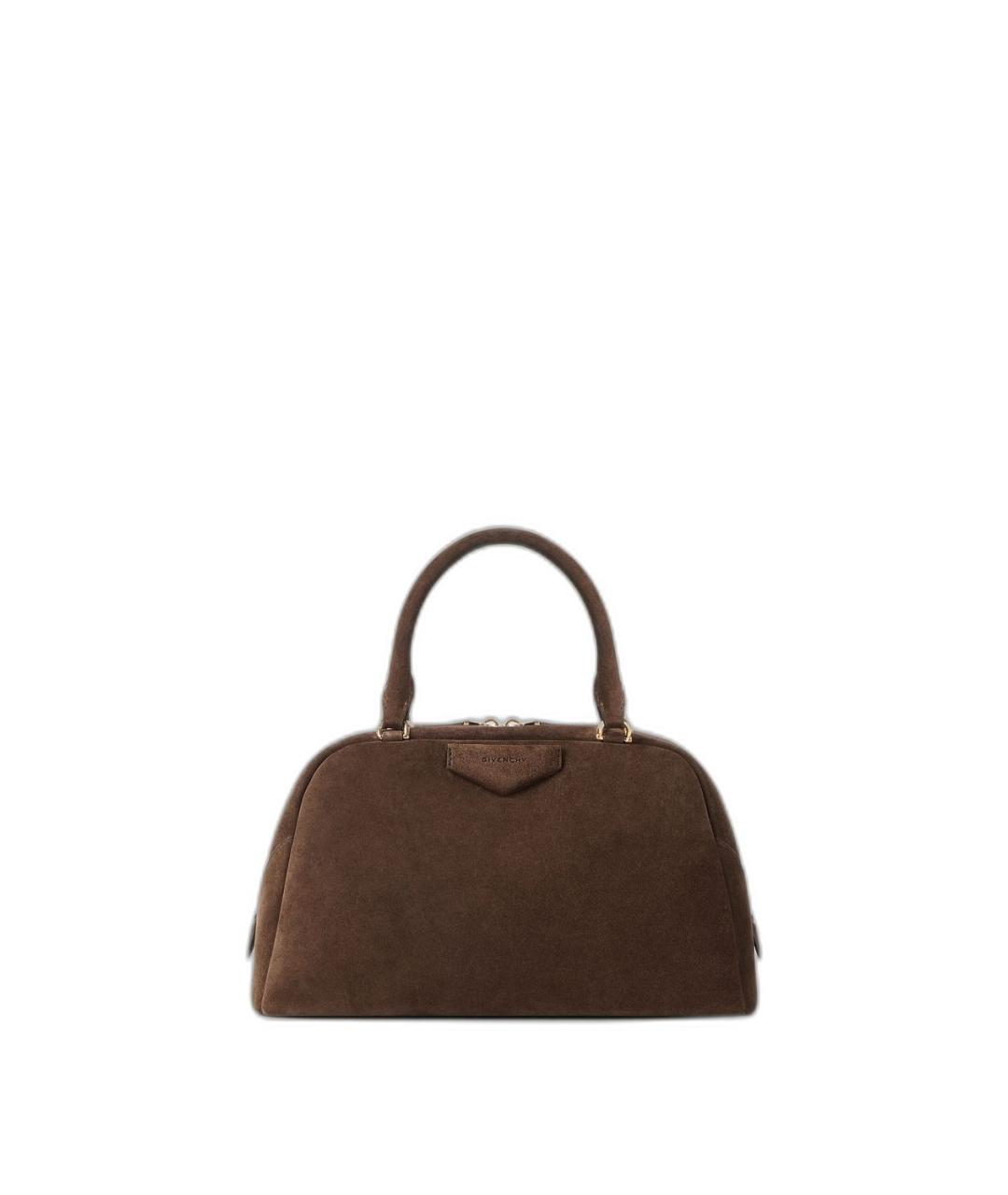GIVENCHY Коричневая замшевая сумка тоут, фото 1