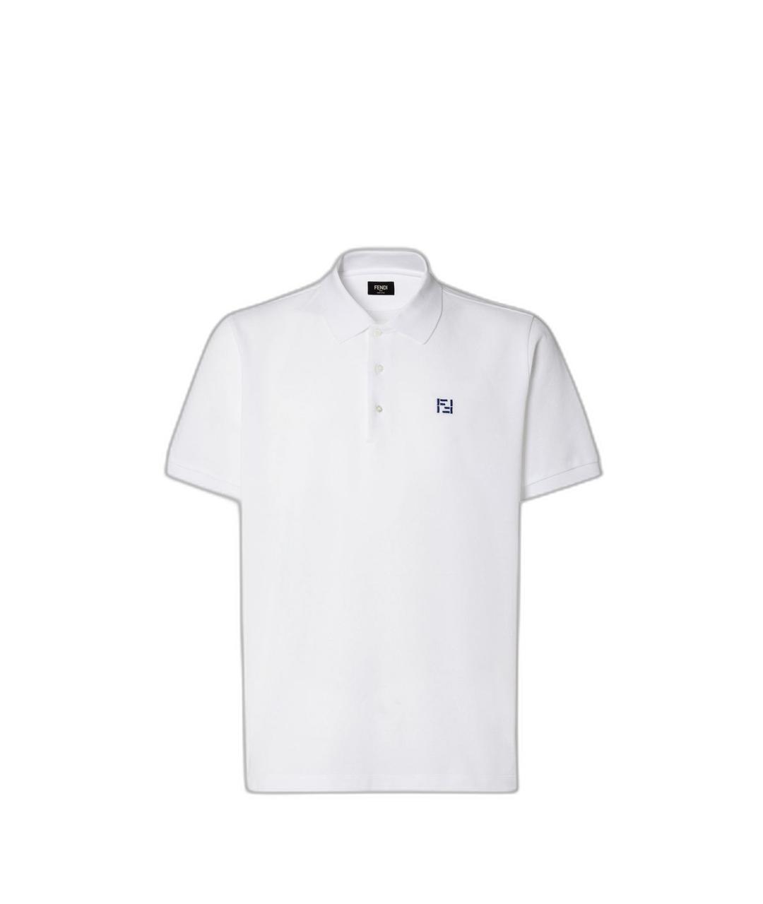 FENDI Белая хлопковая футболка, фото 1
