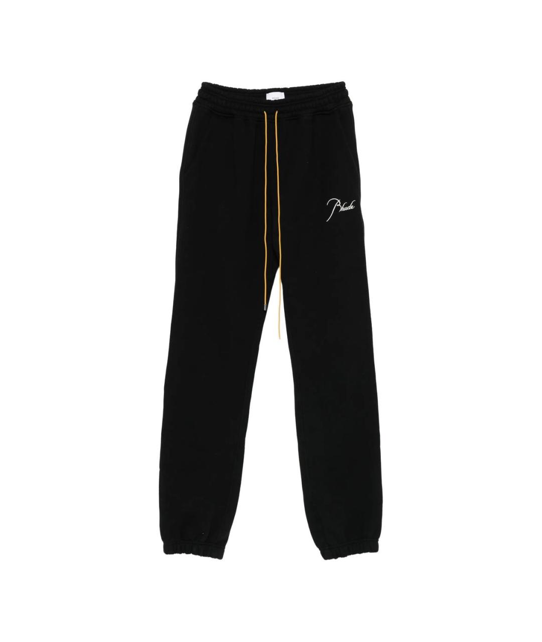 RHUDE Черные хлопковые повседневные брюки, фото 1