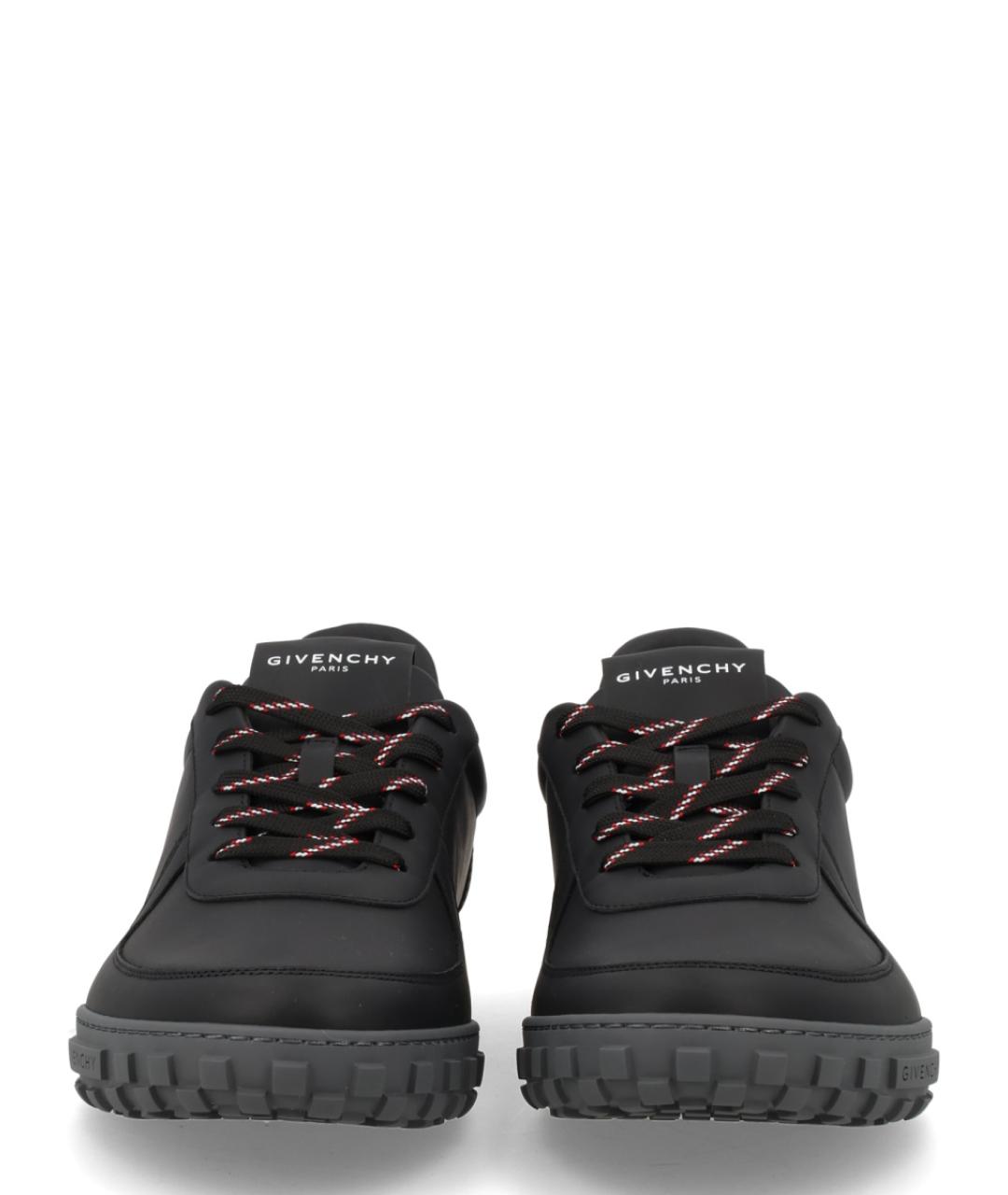 GIVENCHY Черные кожаные низкие кроссовки / кеды, фото 3