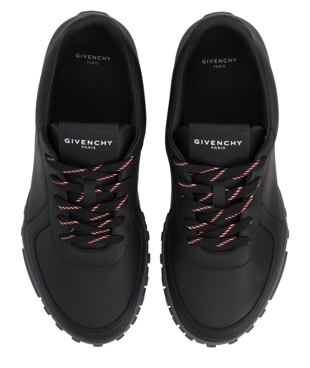 GIVENCHY Черные кожаные низкие кроссовки / кеды, фото 5