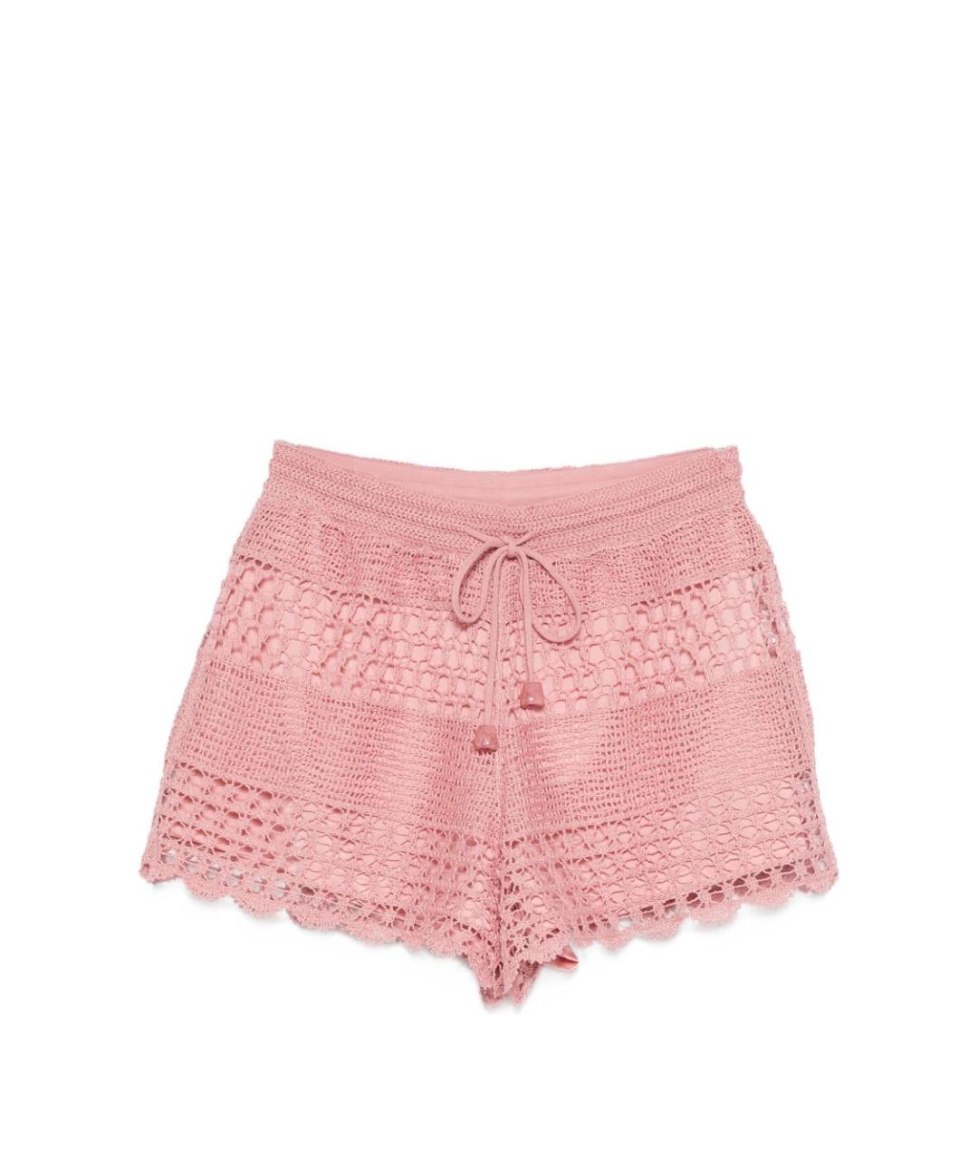 ZIMMERMANN Розовые хлопковые шорты, фото 1