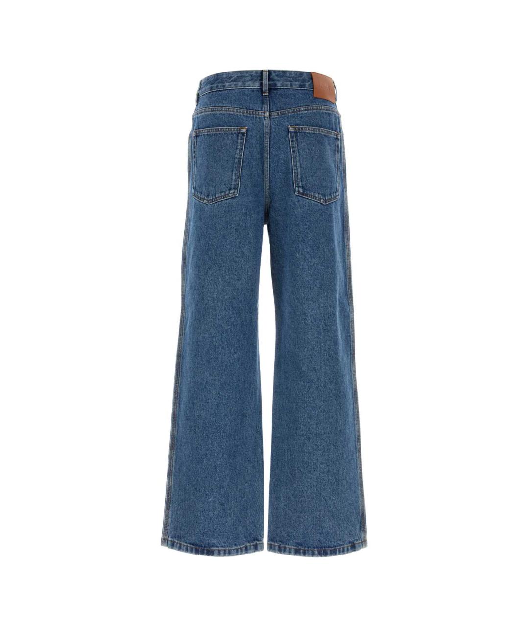 LOEWE Синие хлопковые прямые джинсы, фото 2