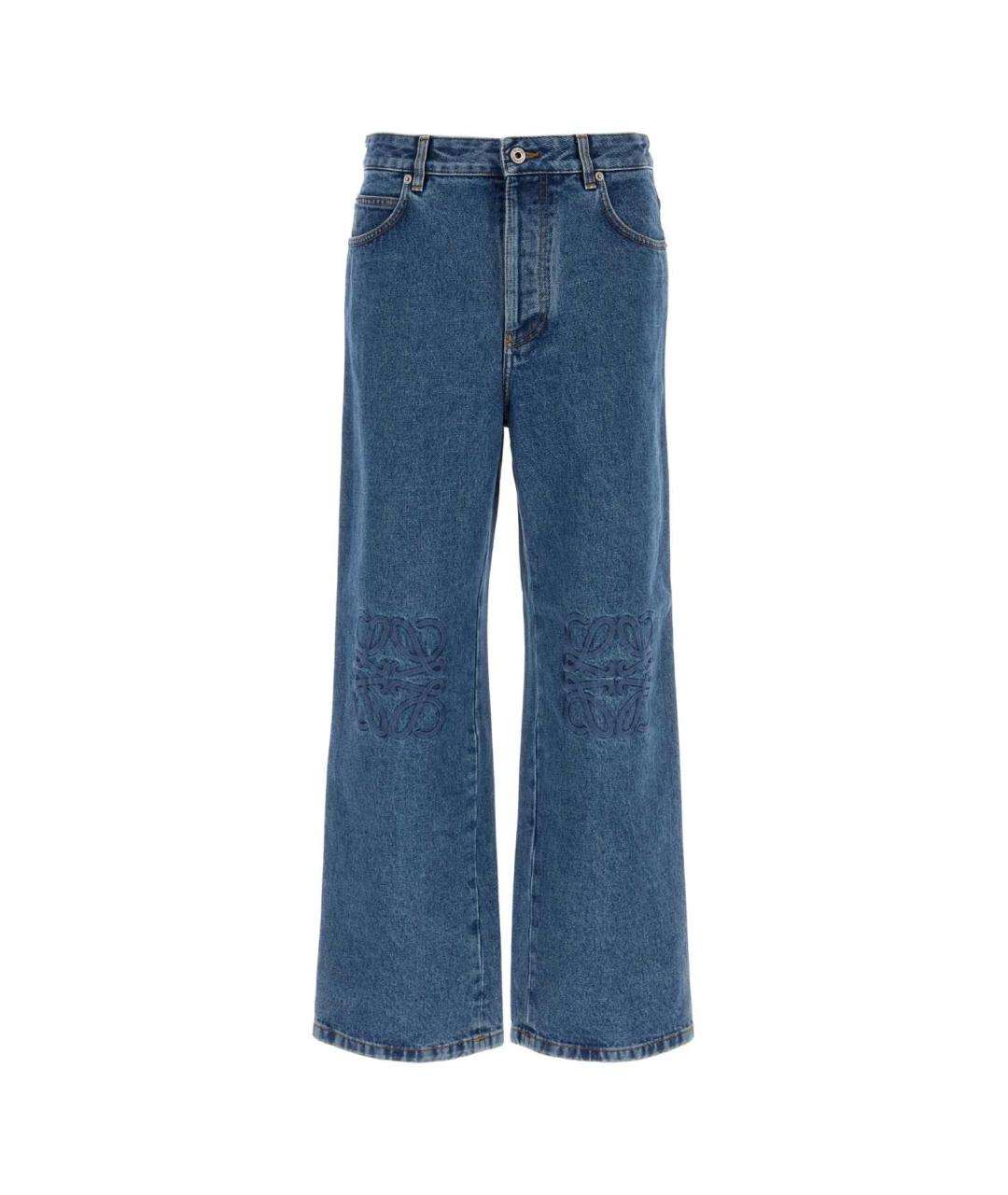 LOEWE Синие хлопковые прямые джинсы, фото 1