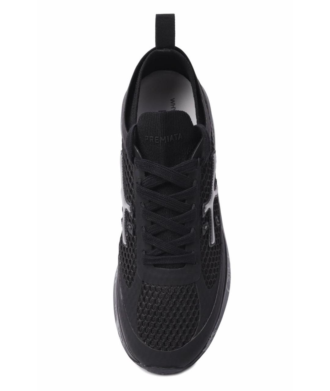 PREMIATA Черные текстильные низкие кроссовки / кеды, фото 3