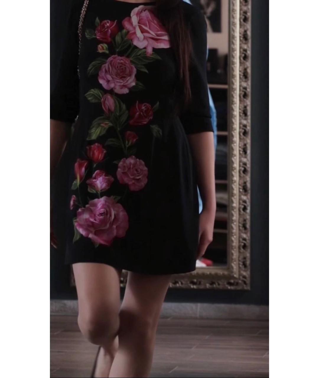 DOLCE&GABBANA Черное вискозное коктейльное платье, фото 8