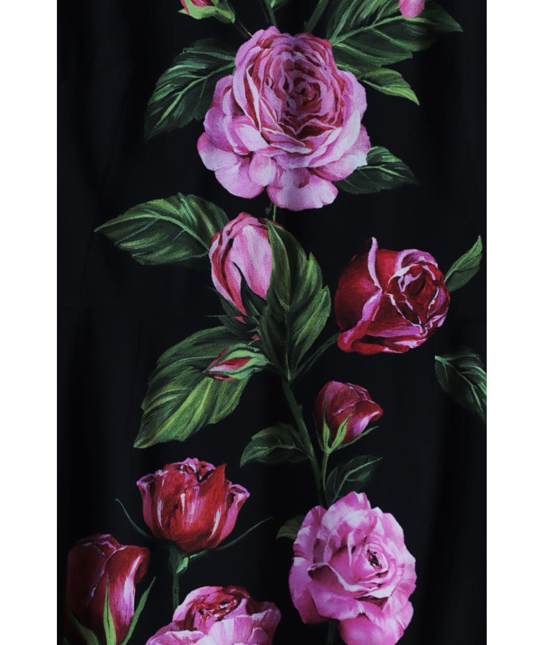 DOLCE&GABBANA Черное вискозное коктейльное платье, фото 4