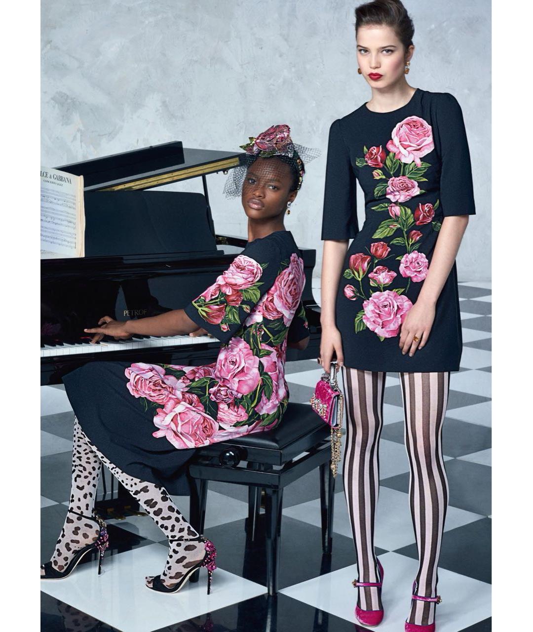 DOLCE&GABBANA Черное вискозное коктейльное платье, фото 7