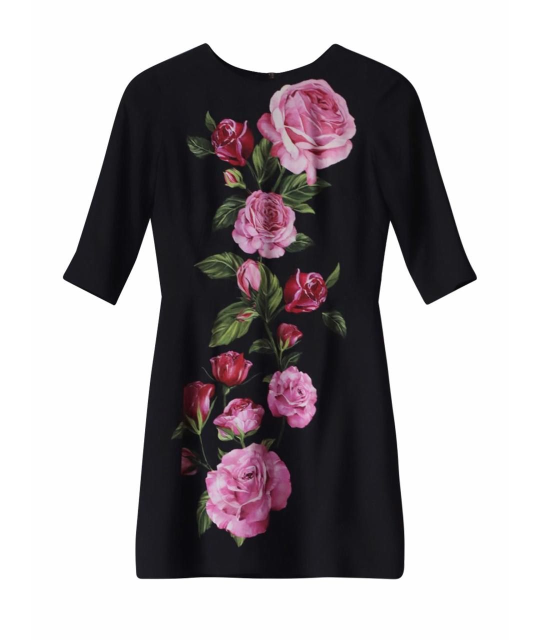 DOLCE&GABBANA Черное вискозное коктейльное платье, фото 1