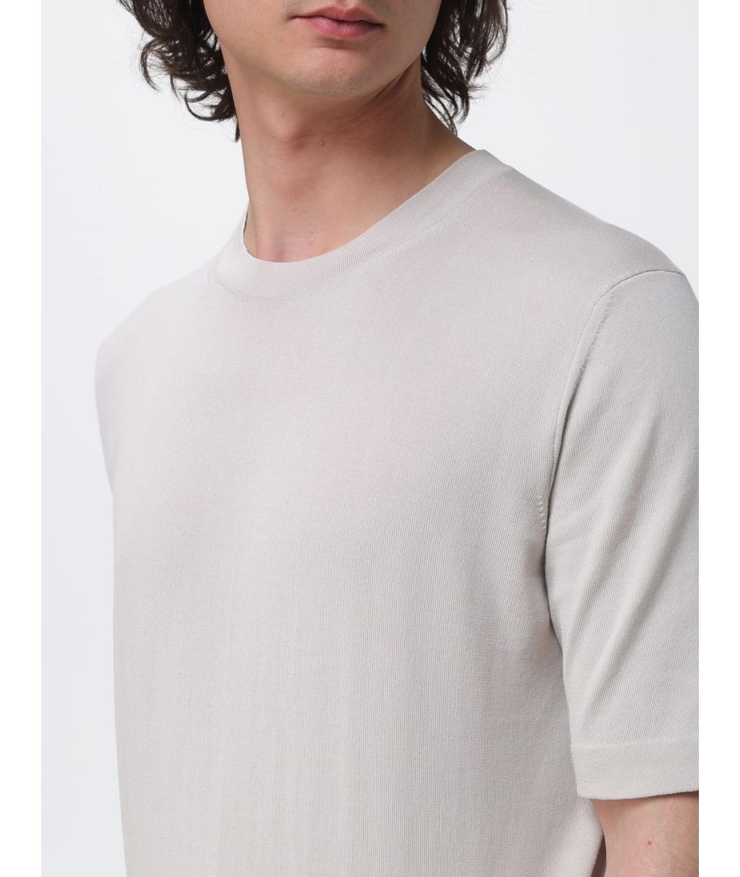 K-WAY Бежевая хлопковая футболка, фото 3