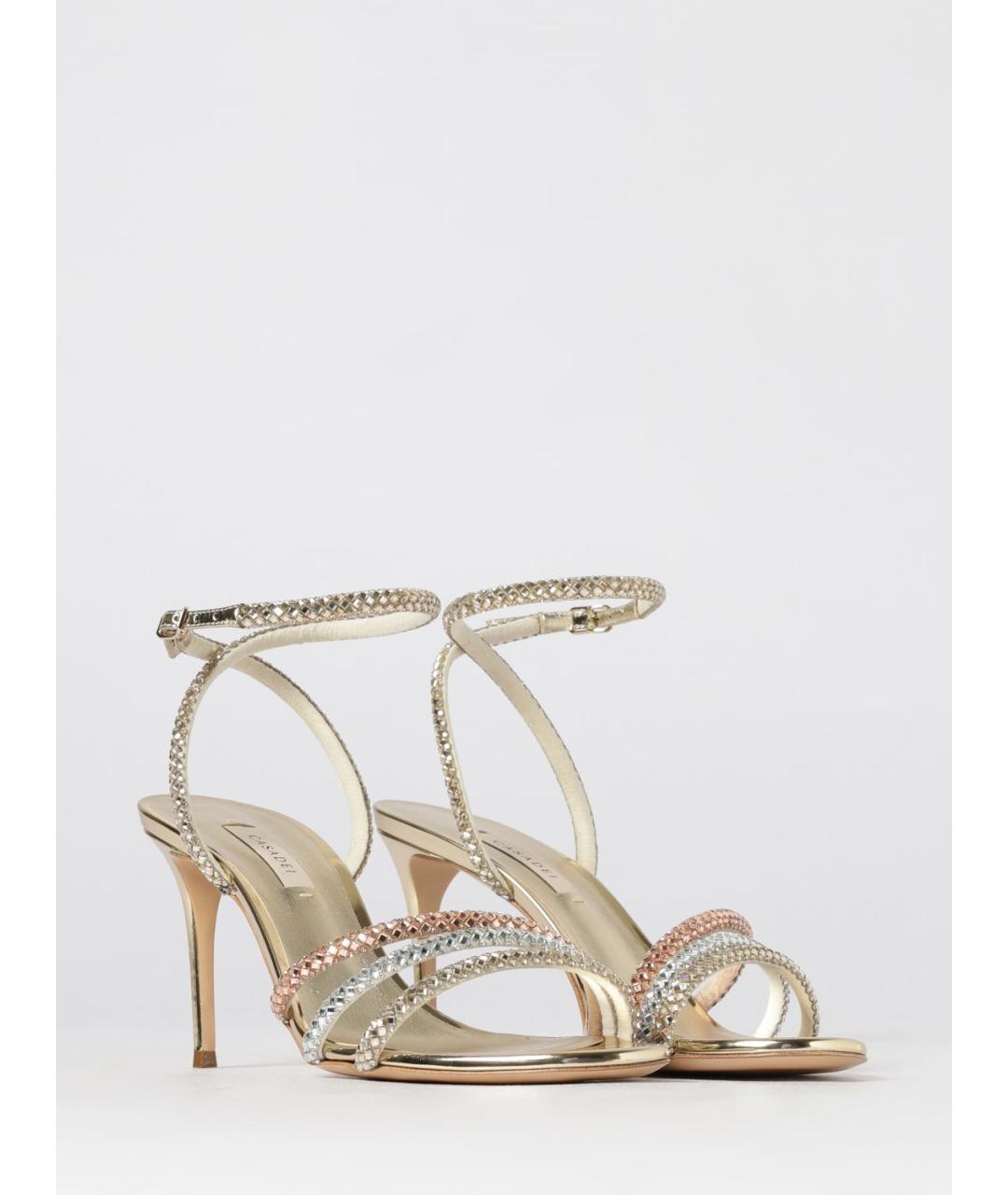 CASADEI Золотые босоножки, фото 2