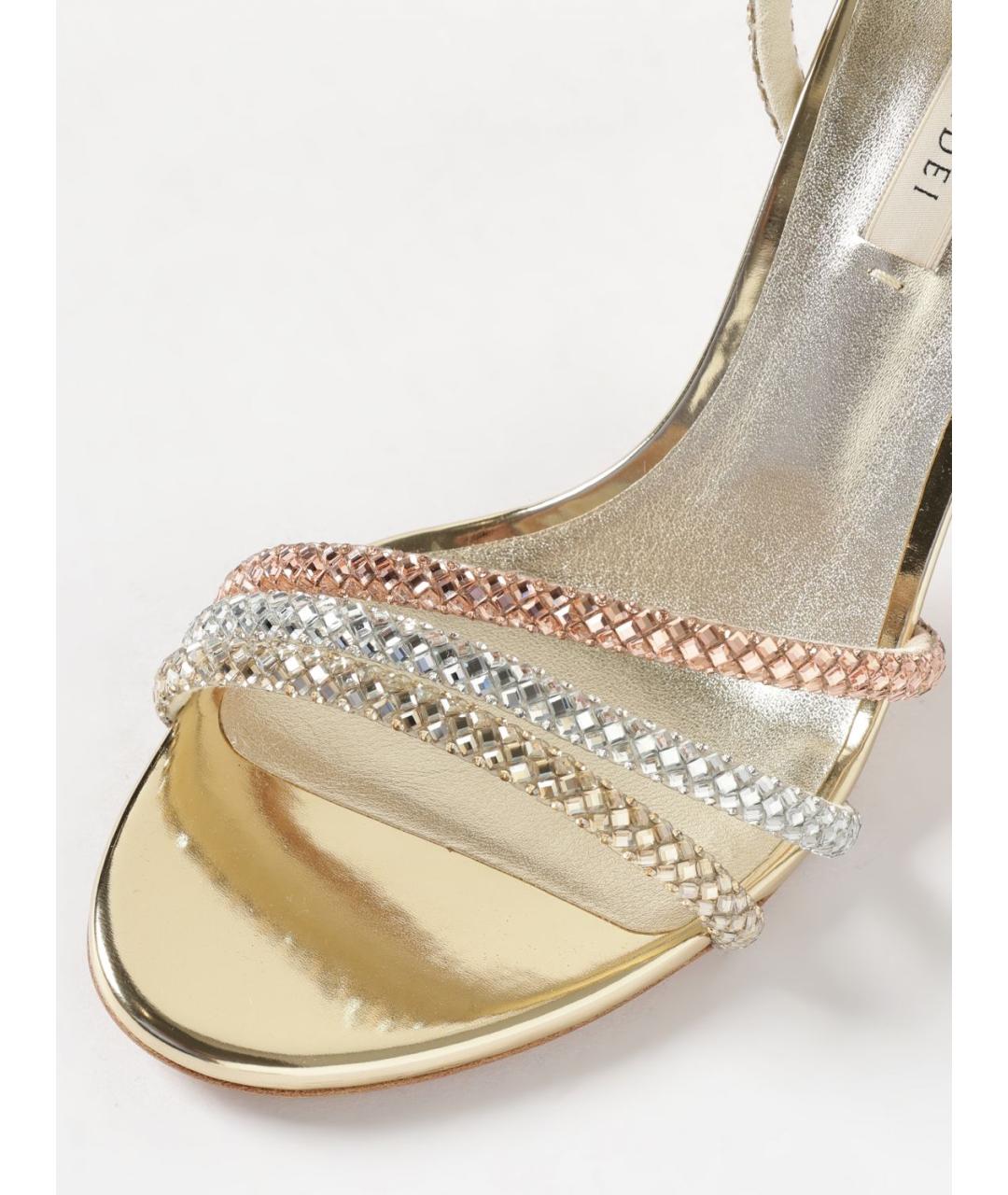 CASADEI Золотые босоножки, фото 4