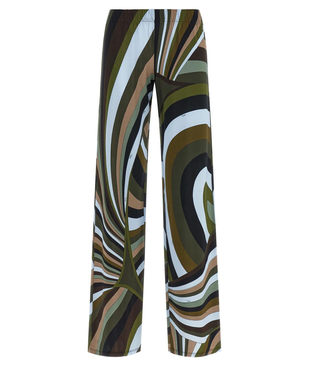 PUCCI Мульти вискозные прямые брюки, фото 1