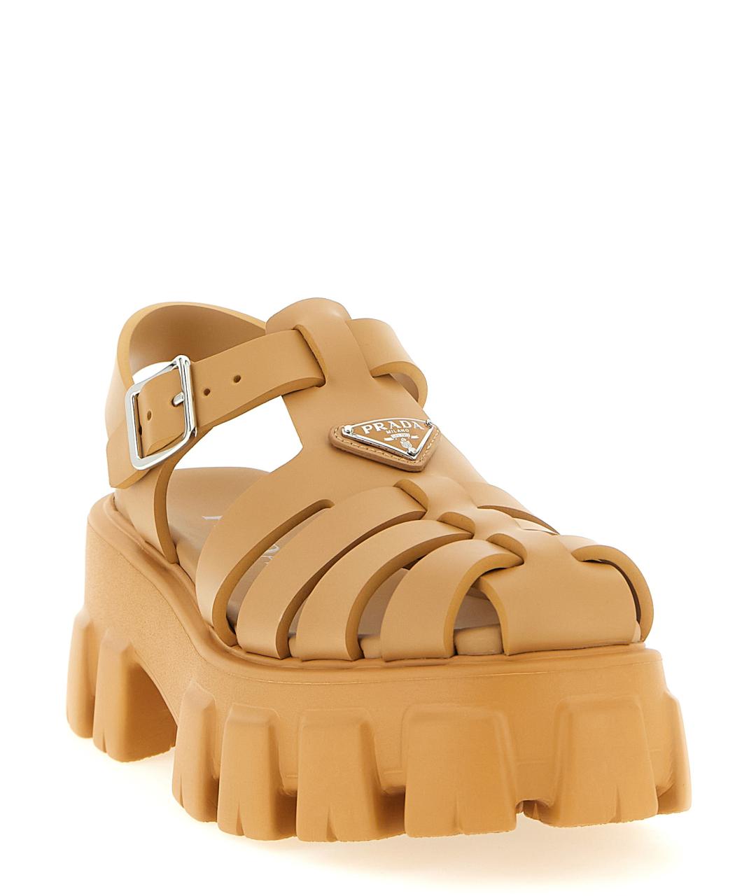 PRADA Бежевые резиновые сандалии, фото 2