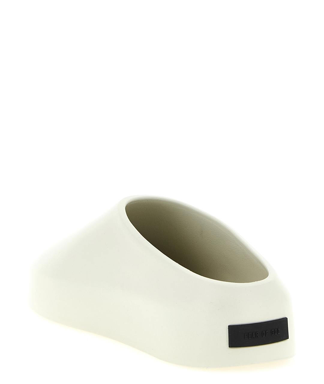FEAR OF GOD Белые резиновые шлепанцы, фото 3