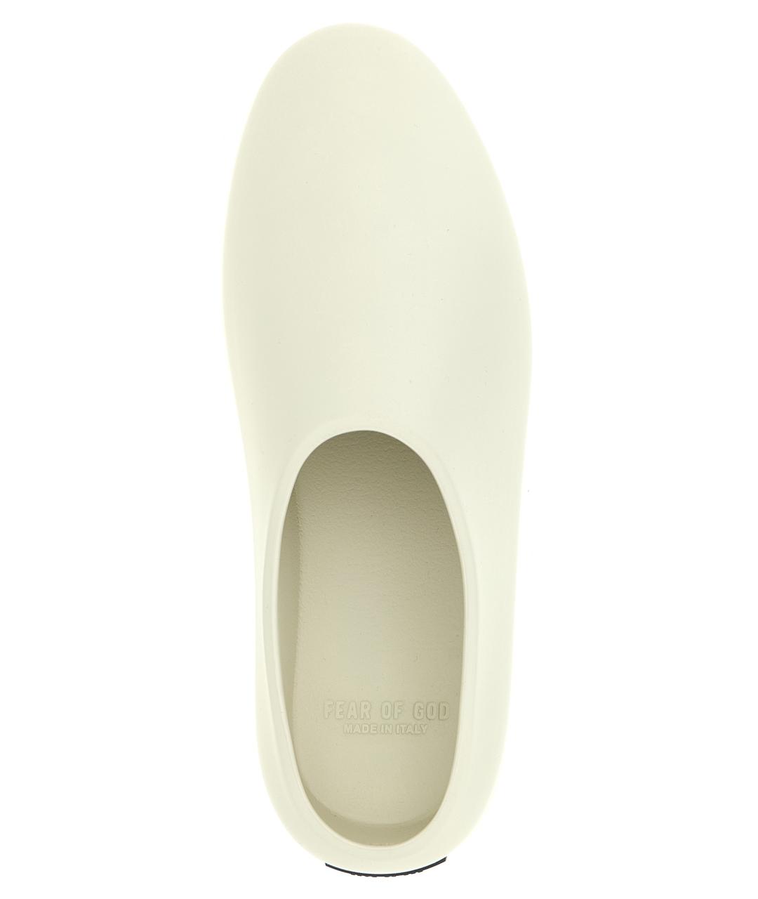 FEAR OF GOD Белые резиновые шлепанцы, фото 4
